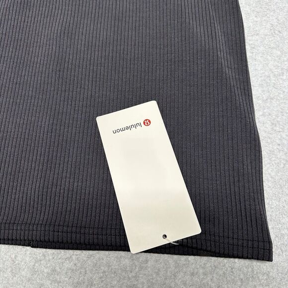 Lululemon Ribbed Softstreme Slim-Fit Tank Dress Size 2 Black - Picture 2 of 14